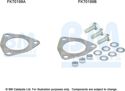 BM Catalysts FK70199 - Kit montaggio, Tubo gas scarico autozon.pro