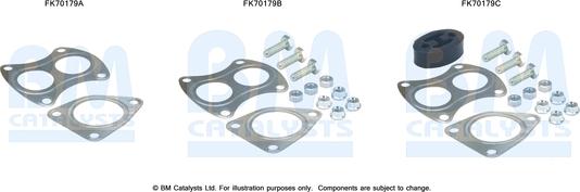 BM Catalysts FK70179 - Kit montaggio, Tubo gas scarico autozon.pro