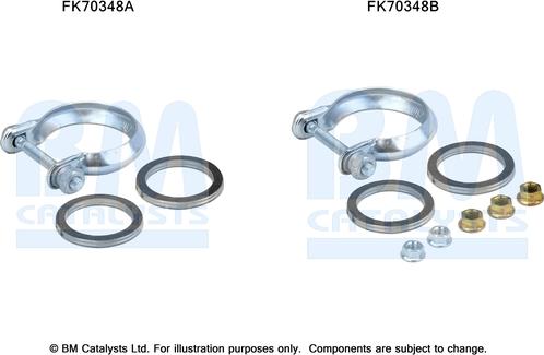 BM Catalysts FK70348 - Kit montaggio, Tubo gas scarico autozon.pro