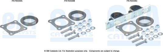 BM Catalysts FK70334 - Kit montaggio, Tubo gas scarico autozon.pro