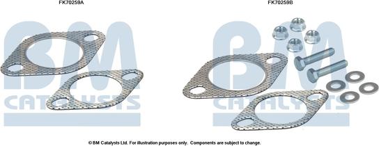 BM Catalysts FK70259 - Kit montaggio, Tubo gas scarico autozon.pro