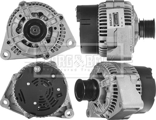 Borg & Beck BBA2859 - Alternatore autozon.pro