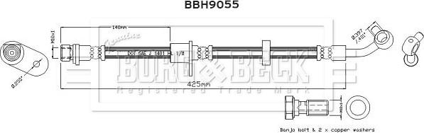 Borg & Beck BBH9055 - Flessibile del freno autozon.pro