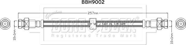 Borg & Beck BBH9002 - Flessibile del freno autozon.pro