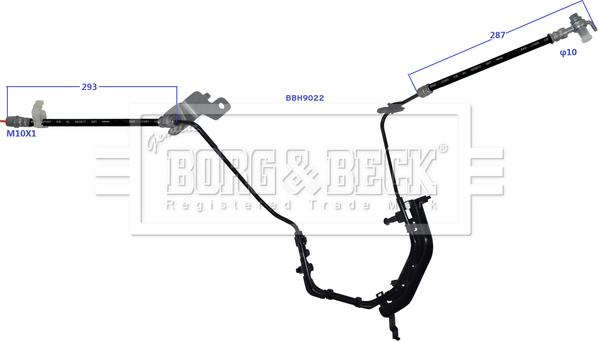 Borg & Beck BBH9022 - Flessibile del freno autozon.pro