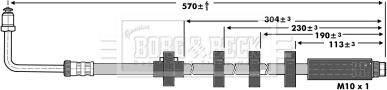 Borg & Beck BBH6906 - Flessibile del freno autozon.pro