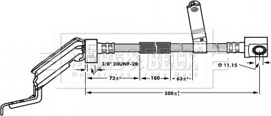 Borg & Beck BBH6931 - Flessibile del freno autozon.pro