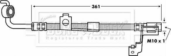 Borg & Beck BBH6973 - Flessibile del freno autozon.pro