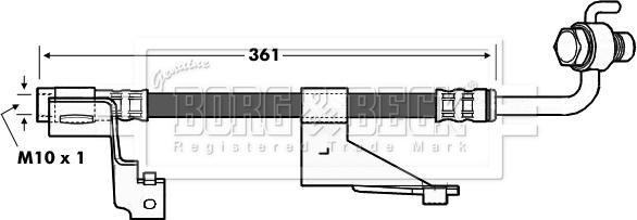 Borg & Beck BBH6972 - Flessibile del freno autozon.pro