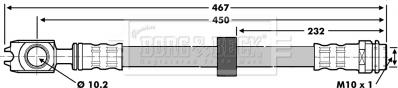 Borg & Beck BBH6631 - Flessibile del freno autozon.pro