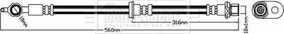 Borg & Beck BBH6862 - Flessibile del freno autozon.pro