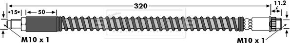 Borg & Beck BBH6837 - Flessibile del freno autozon.pro