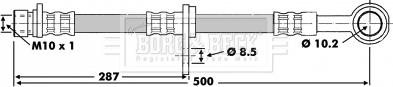 Borg & Beck BBH6202 - Flessibile del freno autozon.pro