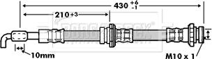 Borg & Beck BBH6756 - Flessibile del freno autozon.pro