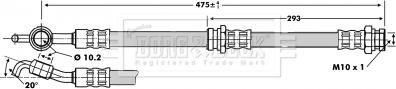 Borg & Beck BBH6726 - Flessibile del freno autozon.pro