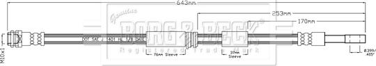 Borg & Beck BBH8945 - Flessibile del freno autozon.pro