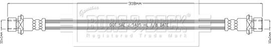 Borg & Beck BBH8947 - Flessibile del freno autozon.pro