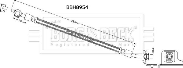 Borg & Beck BBH8954 - Flessibile del freno autozon.pro