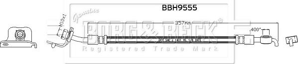 Borg & Beck BBH8955 - Flessibile del freno autozon.pro