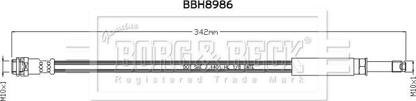 Borg & Beck BBH8986 - Flessibile del freno autozon.pro