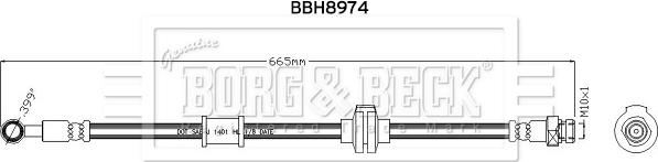 Borg & Beck BBH8974 - Flessibile del freno autozon.pro