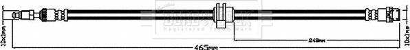 Borg & Beck BBH8455 - Flessibile del freno autozon.pro