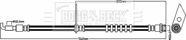 Borg & Beck BBH8468 - Flessibile del freno autozon.pro