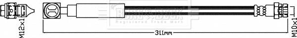 Borg & Beck BBH8598 - Flessibile del freno autozon.pro