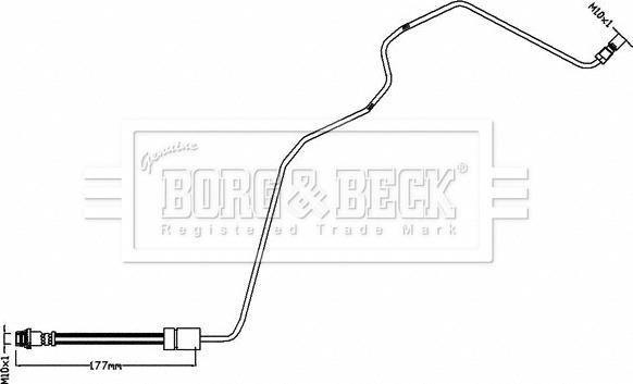 Borg & Beck BBH8551 - Flessibile del freno autozon.pro