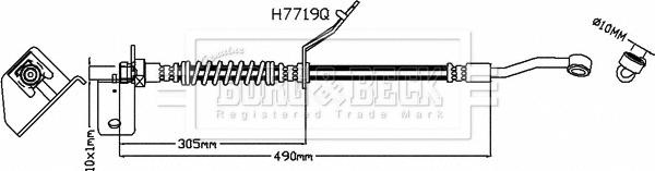 Borg & Beck BBH8576 - Flessibile del freno autozon.pro