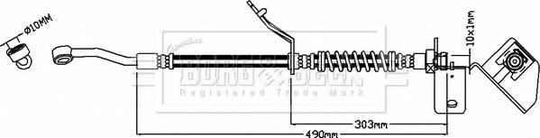 Borg & Beck BBH8577 - Flessibile del freno autozon.pro