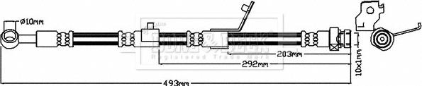 Borg & Beck BBH8645 - Flessibile del freno autozon.pro