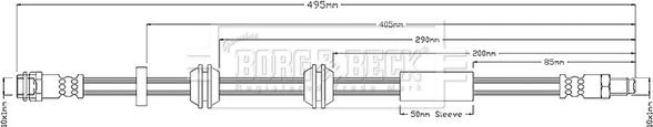 Borg & Beck BBH8681 - Flessibile del freno autozon.pro