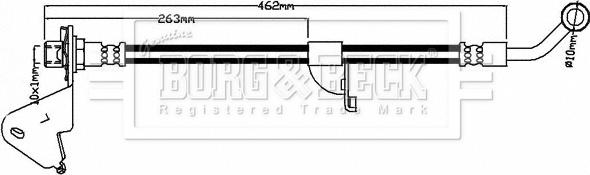 Borg & Beck BBH8050 - Flessibile del freno autozon.pro