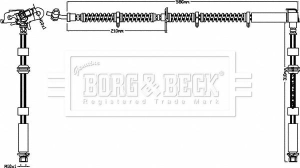 Borg & Beck BBH8016 - Flessibile del freno autozon.pro