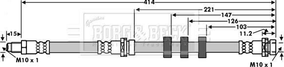 Borg & Beck BBH8010 - Flessibile del freno autozon.pro