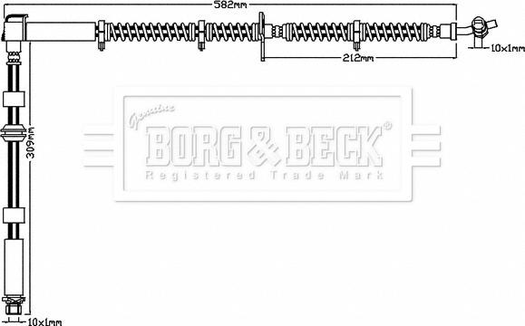 Borg & Beck BBH8017 - Flessibile del freno autozon.pro