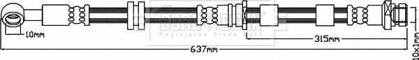 Borg & Beck BBH8039 - Flessibile del freno autozon.pro