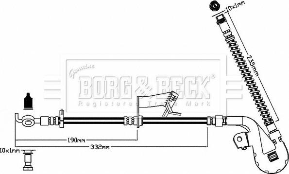 Borg & Beck BBH8190 - Flessibile del freno autozon.pro