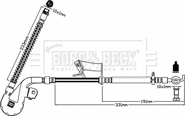 Borg & Beck BBH8191 - Flessibile del freno autozon.pro