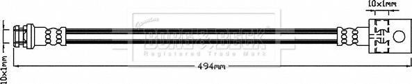 Borg & Beck BBH8145 - Flessibile del freno autozon.pro