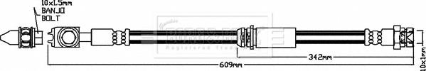 Borg & Beck BBH8166 - Flessibile del freno autozon.pro