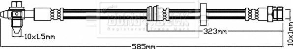 Borg & Beck BBH8101 - Flessibile del freno autozon.pro