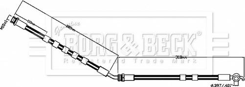 Borg & Beck BBH8855 - Flessibile del freno autozon.pro