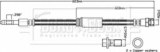 Borg & Beck BBH8857 - Flessibile del freno autozon.pro