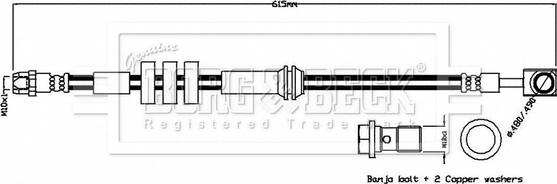 Borg & Beck BBH8864 - Flessibile del freno autozon.pro