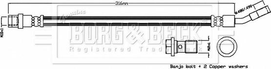 Borg & Beck BBH8865 - Flessibile del freno autozon.pro