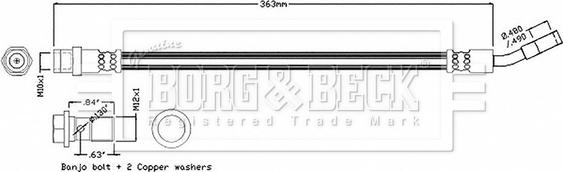 Borg & Beck BBH8866 - Flessibile del freno autozon.pro