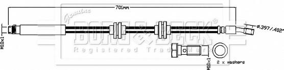 Borg & Beck BBH8863 - Flessibile del freno autozon.pro