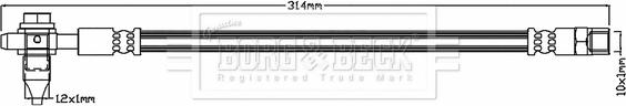 Borg & Beck BBH8804 - Flessibile del freno autozon.pro